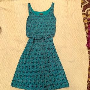 Market & Spruce teal patterned dress